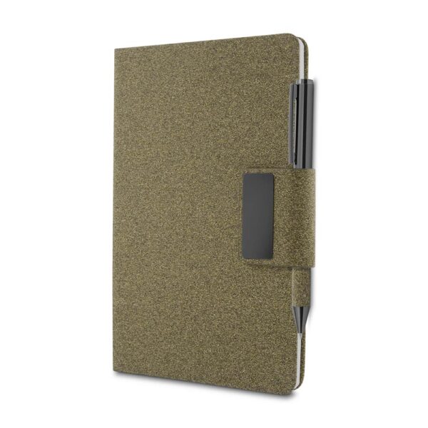 Brinde empresarial caderno personalizado silk café