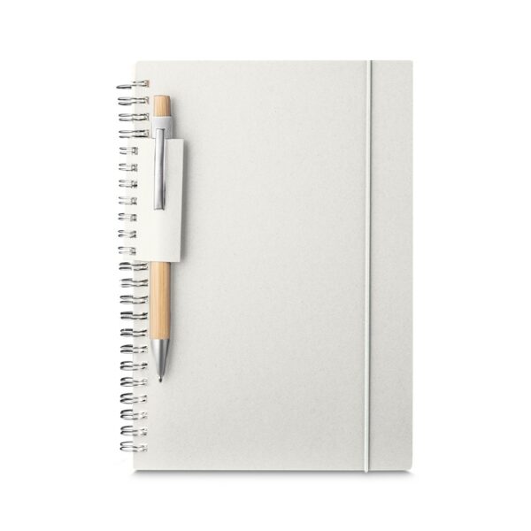 Caderno personalizado reciclado verde 15x21 brinde corporativo