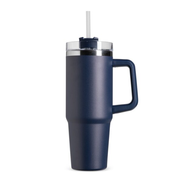 Caneca térmica branca com logo corporativo gravação UV