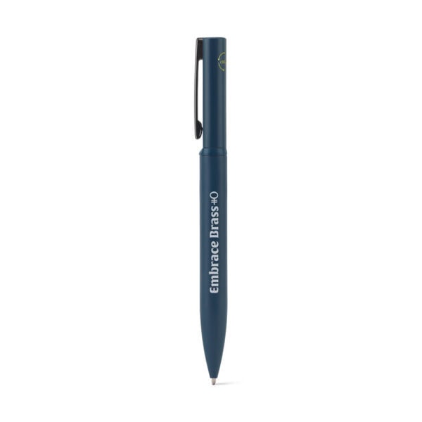 Caneta metal preta brinde personalizado gravação silk empresa