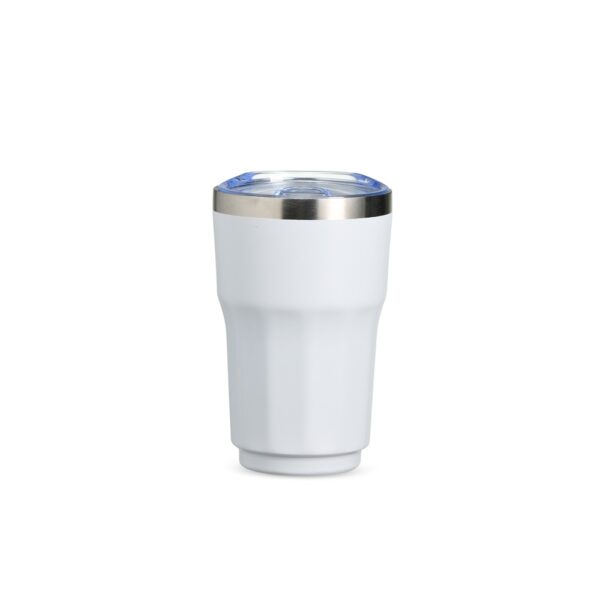 Copo térmico azul com logo corporativo 300ml