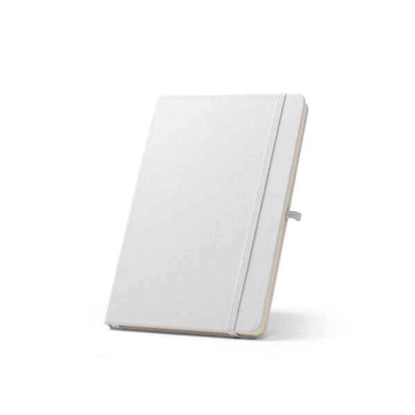 Caderno corporativo branco com logo silk screen