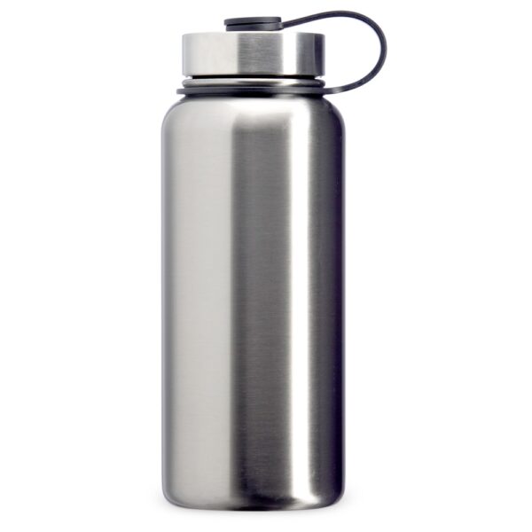 Brinde corporativo garrafa inox branca gravação laser