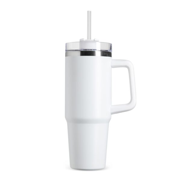 Caneca inox natural gravação laser logomarca negócios