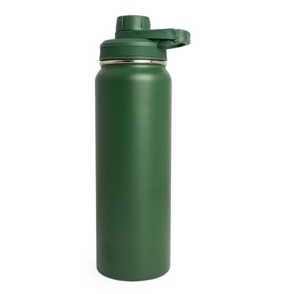 Garrafa térmica inox azul 850ml logomarca corporativa