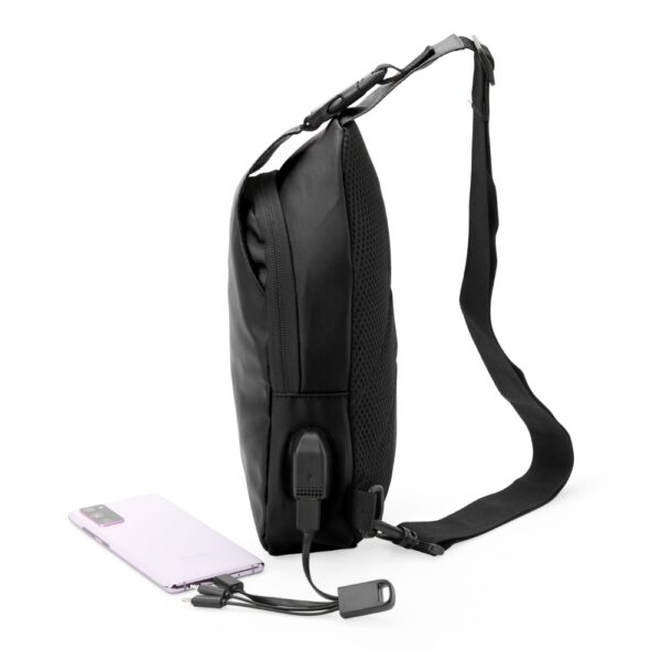 Mochila de ombro azul 5L silk screen para brindes B2B