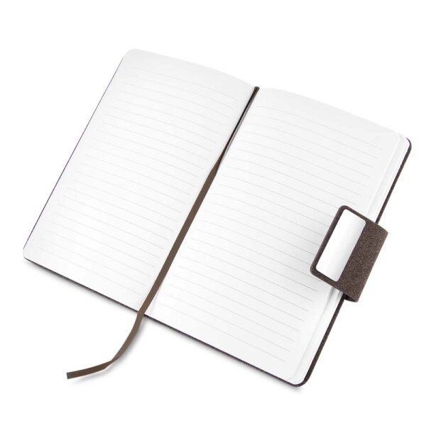 Caderno empresarial personalizado silk tom chá 20x13cm