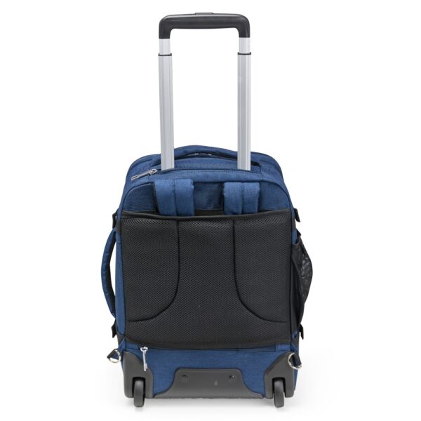 Mochila corporativa preta rodinha personalização transfer
