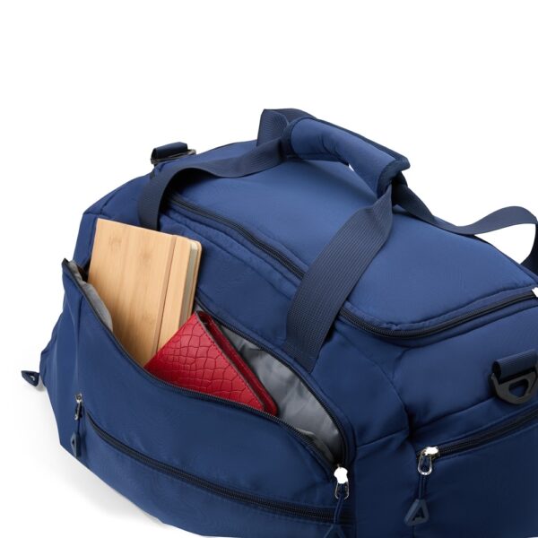 Brinde executivo bolsa viagem Oxford azul transfer logo