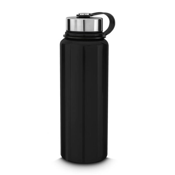 Garrafa térmica com logo corporativo 1L cor preta