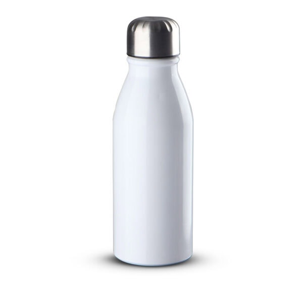 Garrafa alumínio azul com logo gravação laser 500ml