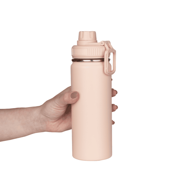 Garrafa inox amarela personalizada silk brinde empresa