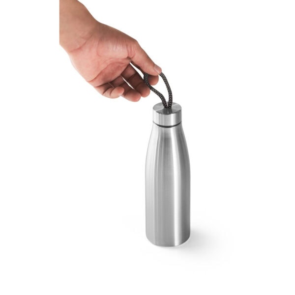 Garrafa corporativa inox reciclado silk screen cromada