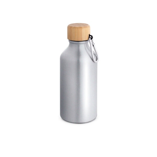 Garrafa preta reciclada 400ml gravação laser corporativa