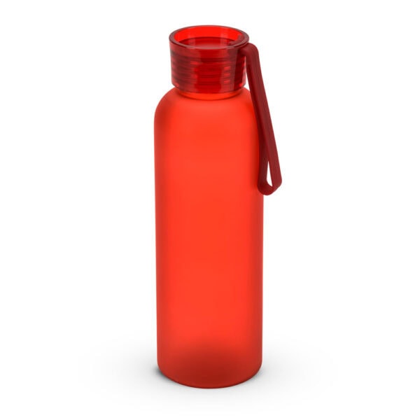 Garrafa corporativa plástica vermelha 600ml com silk