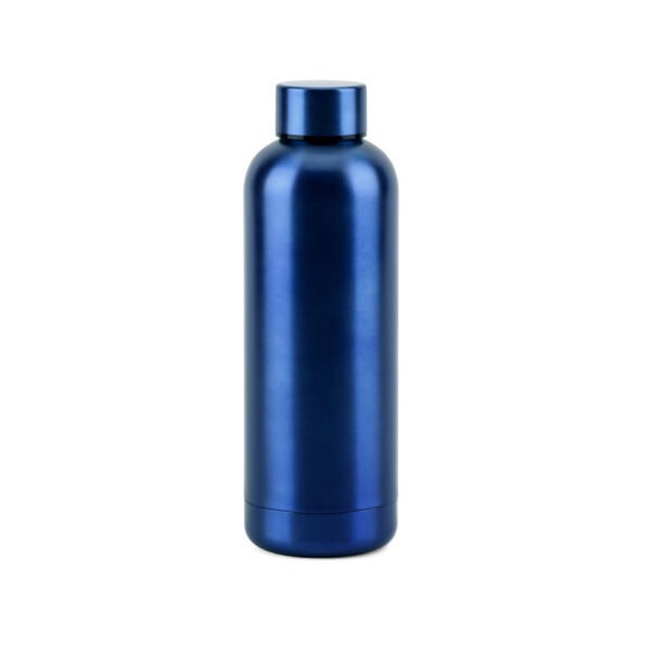 Brinde executivo garrafa inox reciclado azul marinho 550ml