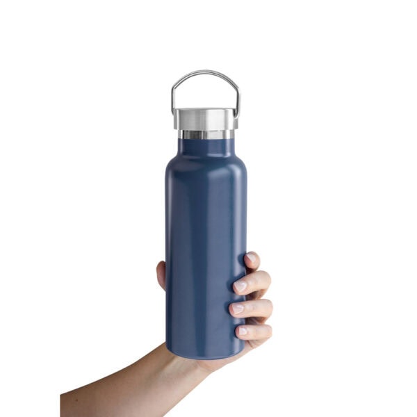 Garrafa térmica personalizada cromada inox reciclado