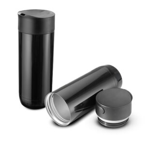 Caneca térmica inox personalizada 450ml preta corporativa