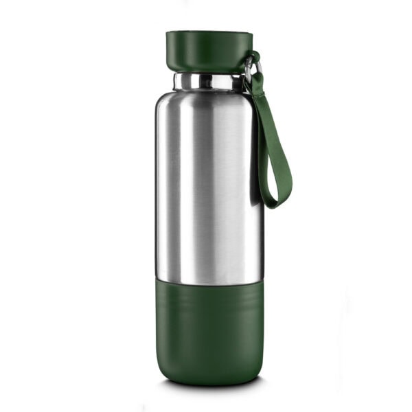 Garrafa 500ml verde com gravação laser corporativa