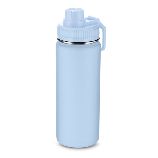 Brinde corporativo garrafa inox preta com logo silk