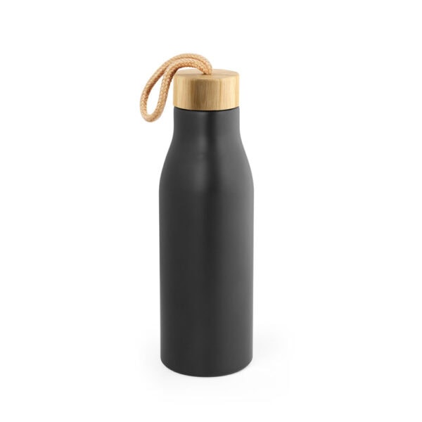 Garrafa corporativa inox 570ml gravação laser preta