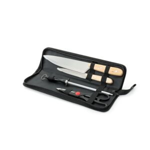 Kit Churrasco Personalizado 4 Peças Inox com Estojo Compacto