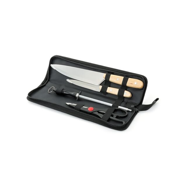 Kit Churrasco Personalizado 4 Peças Inox com Estojo Compacto