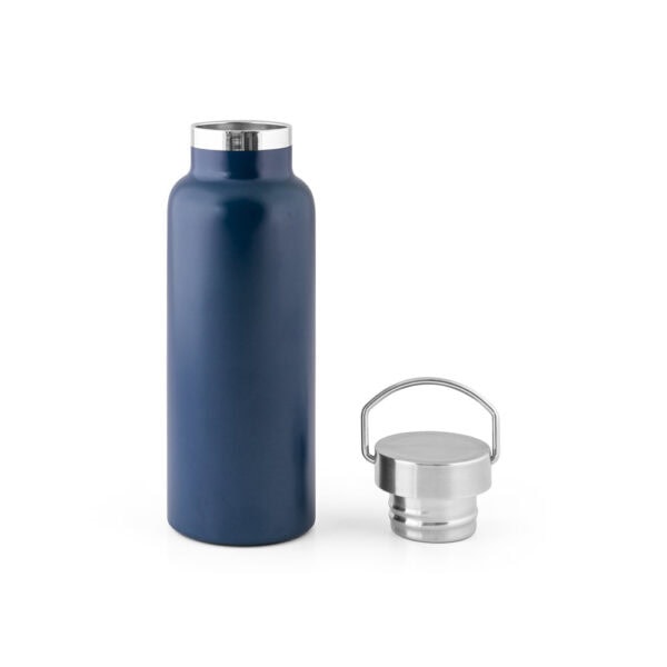 Brinde sustentável garrafa inox branco com logo empresa
