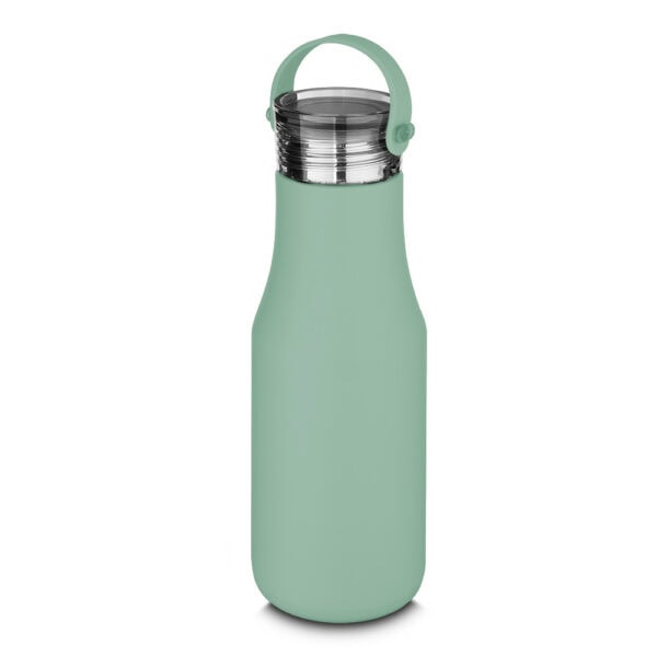 Garrafa térmica verde com logo gravação laser 500ml