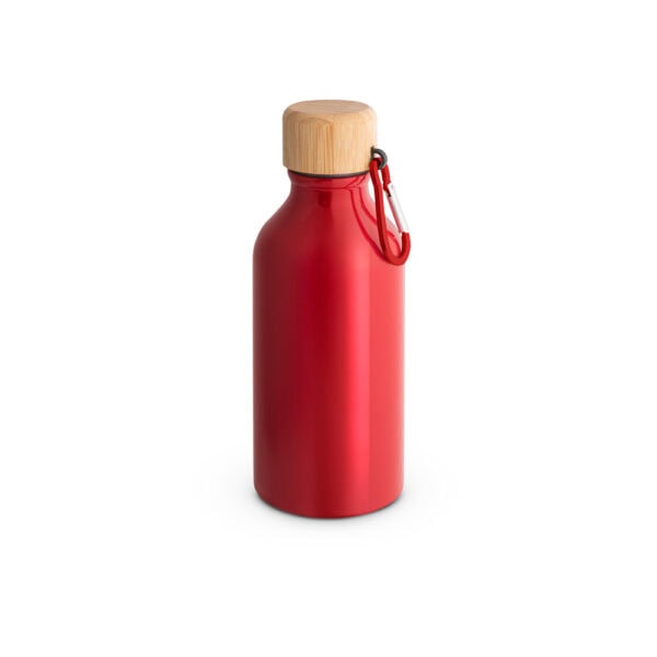 Garrafa branca alumínio reciclado 400ml com logomarca
