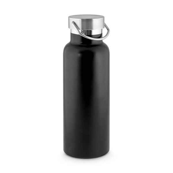 Brinde corporativo garrafa inox branca personalizada logo
