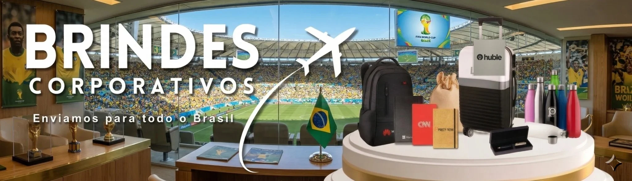 Copa do Mundo 2026 - Brindes Corporativos Personalizados nas Cores do Brasil | Huble
