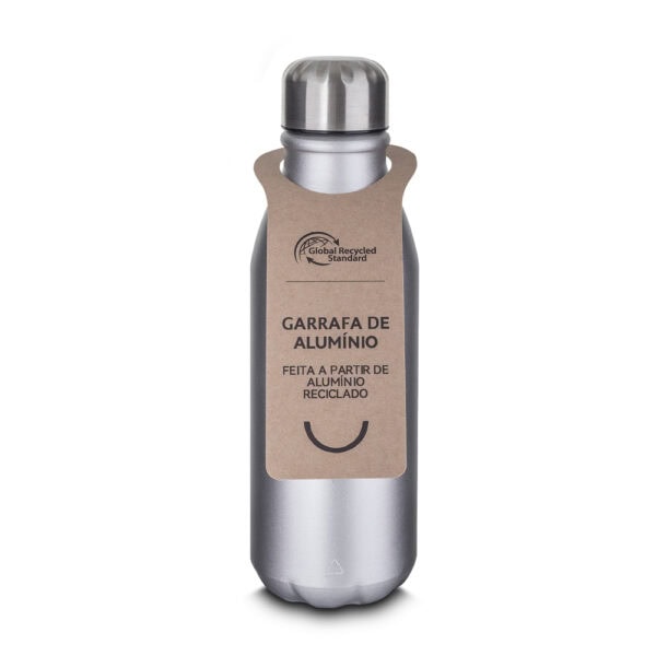 Brinde personalizado garrafa alumínio laranja 550ml
