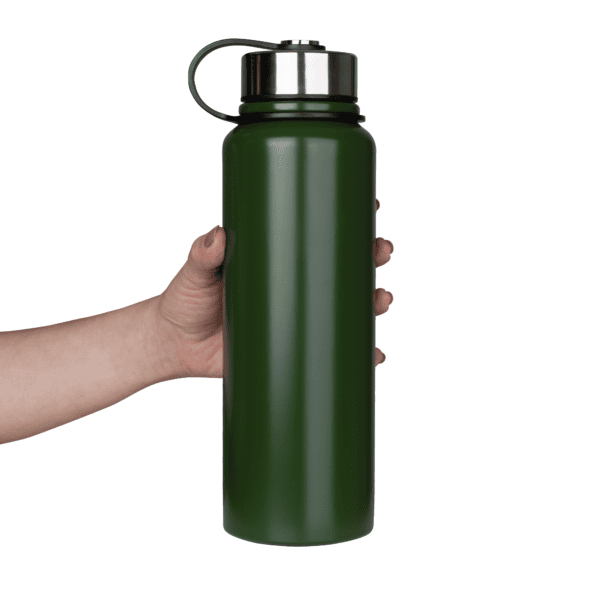 Garrafa térmica gravação laser 1L verde personalizada