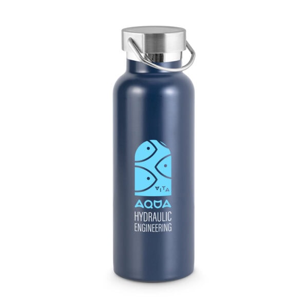 Garrafa corporativa preta 810ml gravação laser inox