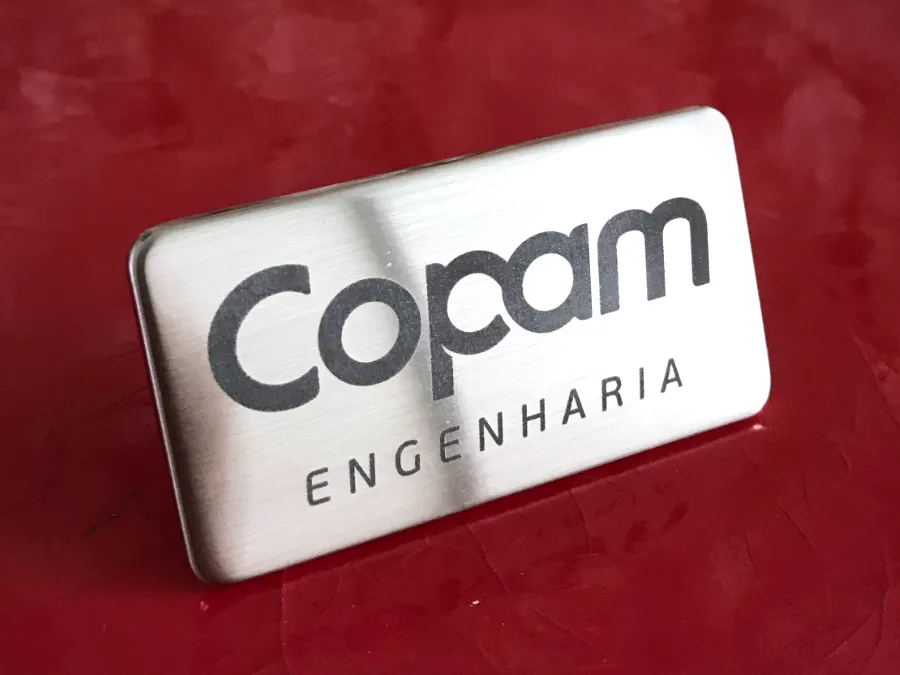Placa de metal personalizada — Copam Engenharia