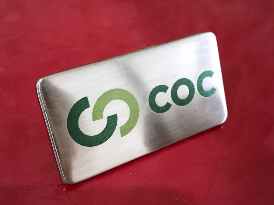 Placa de metal personalizada — COC