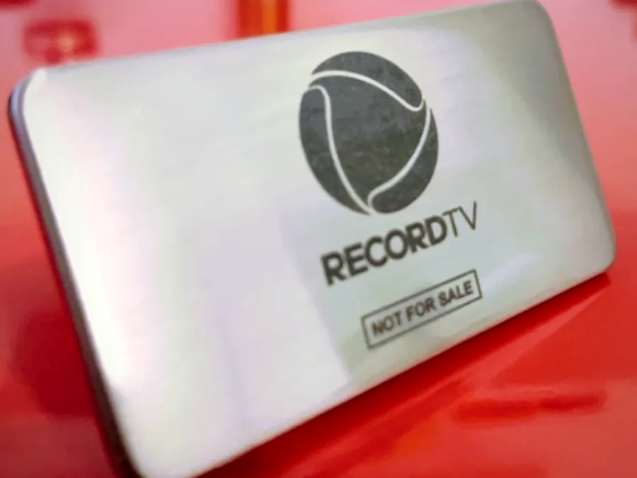 Placa de metal personalizada — Record TV