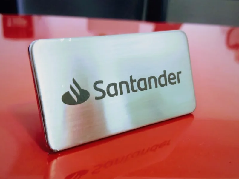 Placa de metal personalizada — Santander