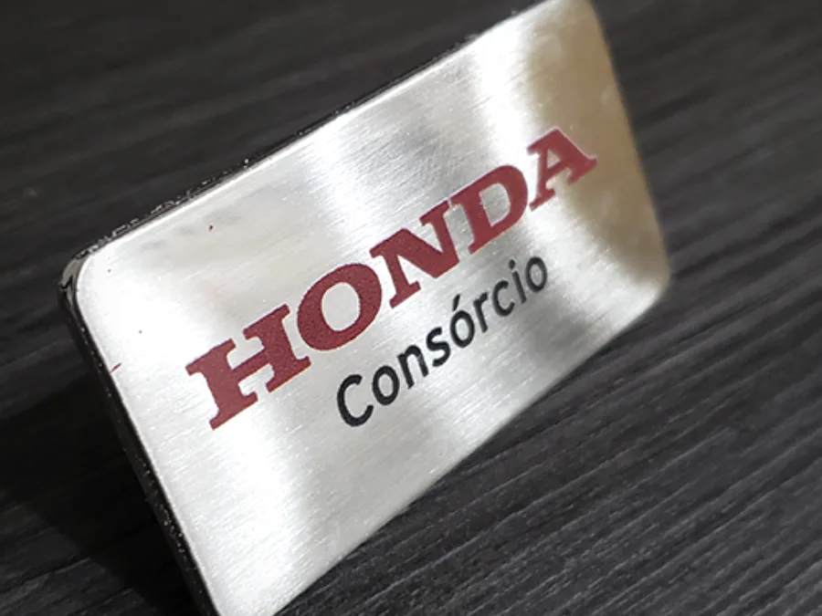 Placa de metal personalizada — Honda Consórcio