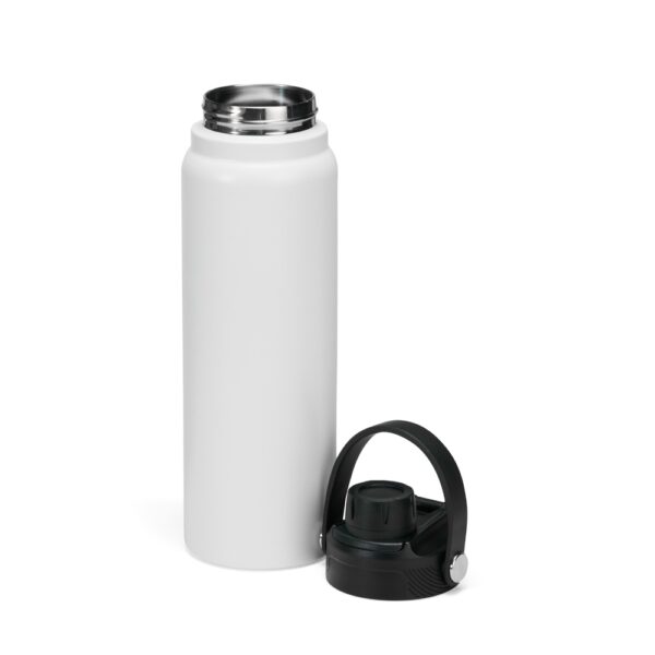 Garrafa térmica branca 800ml gravação laser corporativa