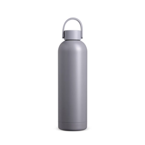 Garrafa inox branca personalizada com logo corporativo