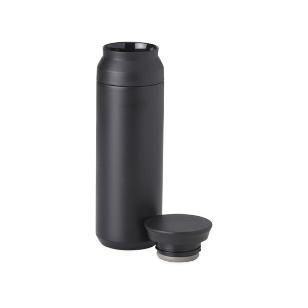 Garrafa térmica cinza 470ml com logo gravado laser