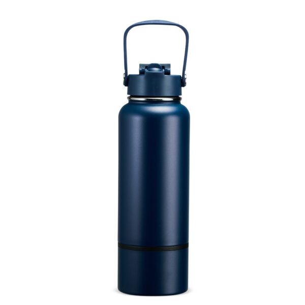 Garrafa térmica cinza personalizada para brindes B2B
