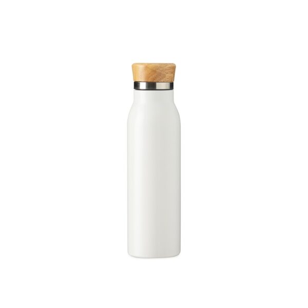 Brinde garrafa térmica branca 600ml com logomarca