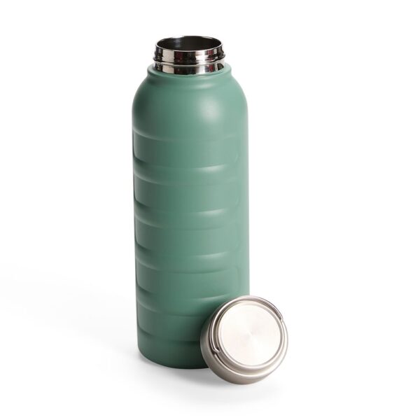 Garrafa térmica cinza 950ml com logo gravado laser