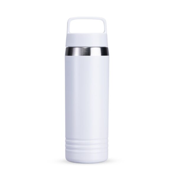 Garrafa personalizada preta inox 700ml com logo empresa