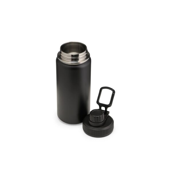 Garrafa inox branca com logomarca gravação a laser