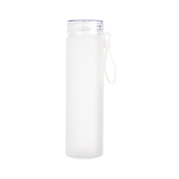 Garrafa personalizada turquesa vidro 470ml corporativa