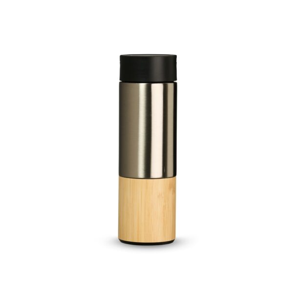 Brinde garrafa térmica branca logo empresa laser